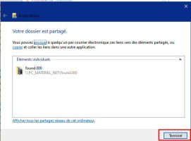 le dossier est bien partagé