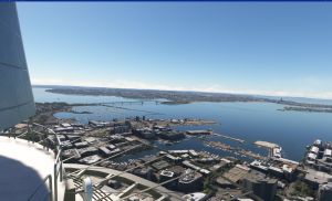 Auckland vue depuis la terrasse de la Sky Tower