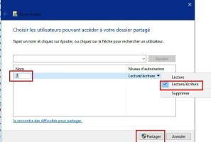 sélection de son nom d'utilisateur et validation