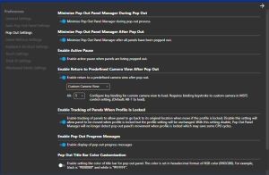 Paramètres des popups